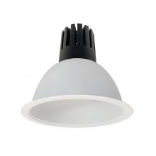 Nora NC3-81L340FMPW/EMI - 8" Sapphire III Round Open Reflector for Integral EM Test Switch, 2500lm, 4000K, Flood Optic,