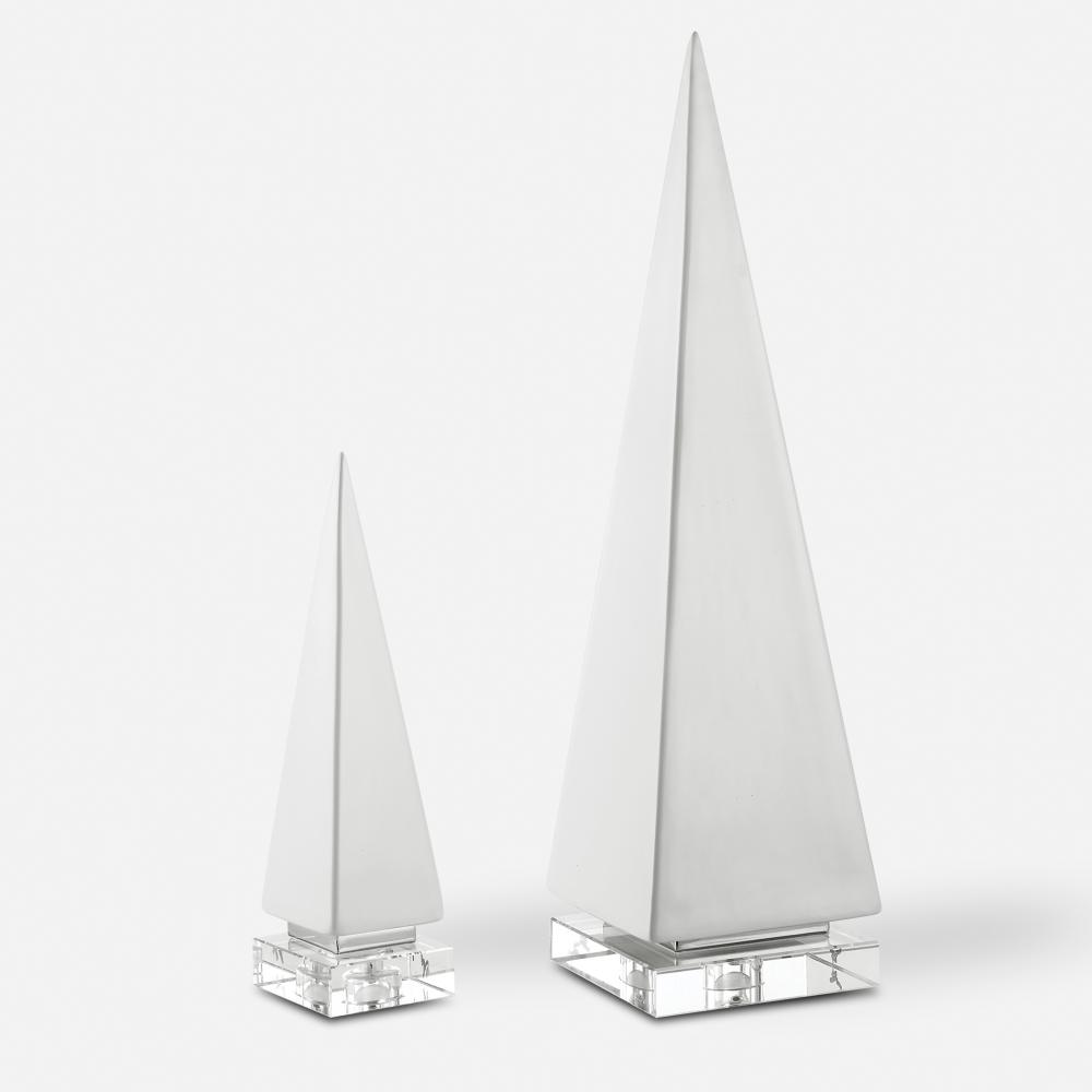 Uttermost Great Pyramids, White, S/2