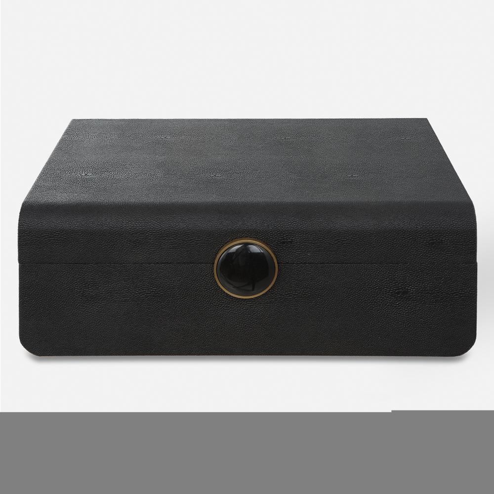 Uttermost Lalique Box, Black