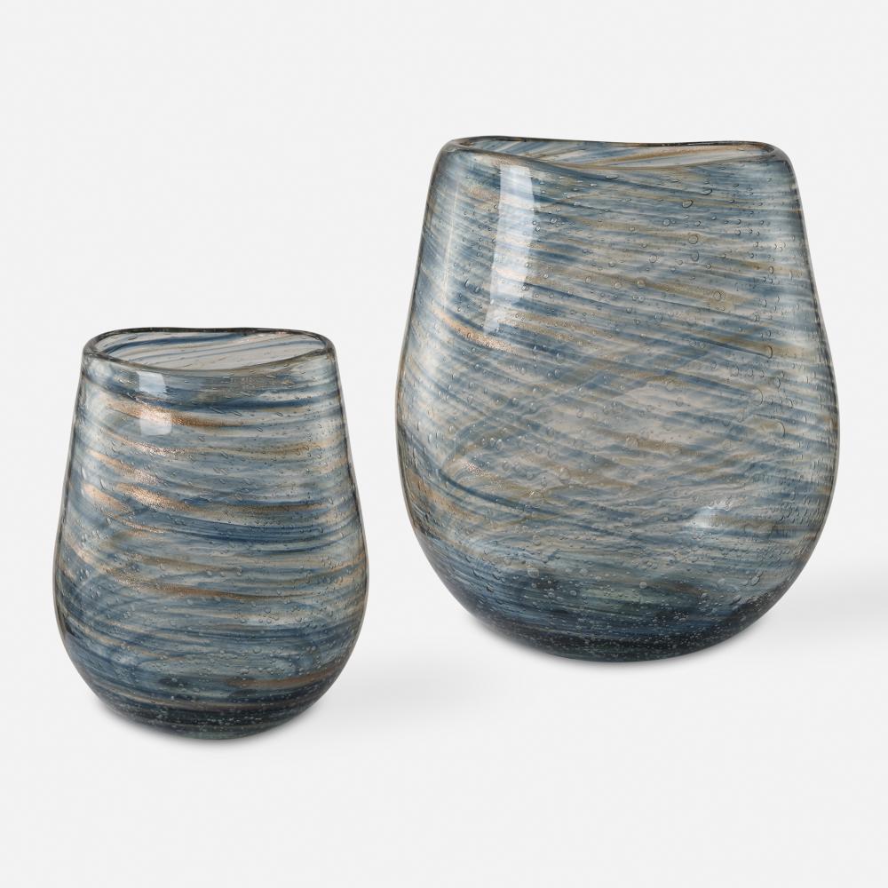 Uttermost Aurora Swirl, Vases, S/2