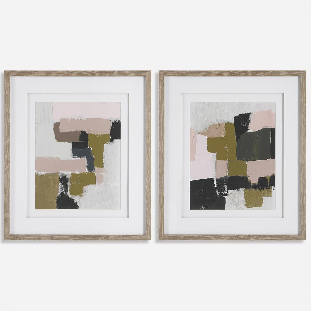 Uttermost Color Block Framed Prints, S/2
