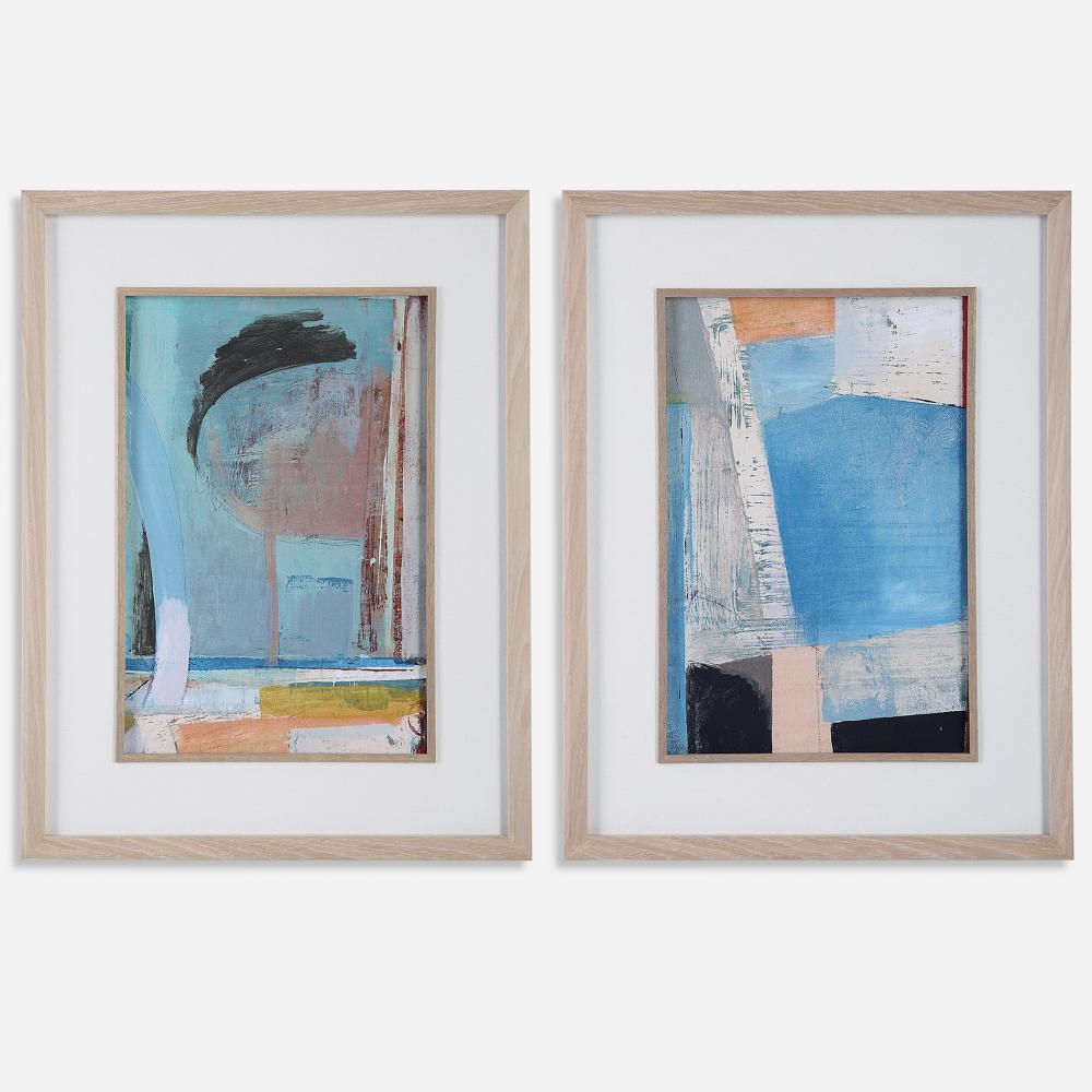 Uttermost Brilliant Clouds Framed Prints, S/2