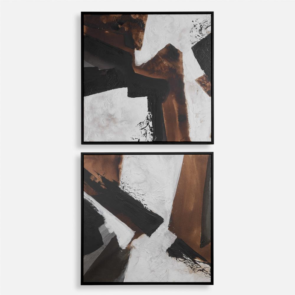 Uttermost Tactile Inspiration Framed Canvases, S/2