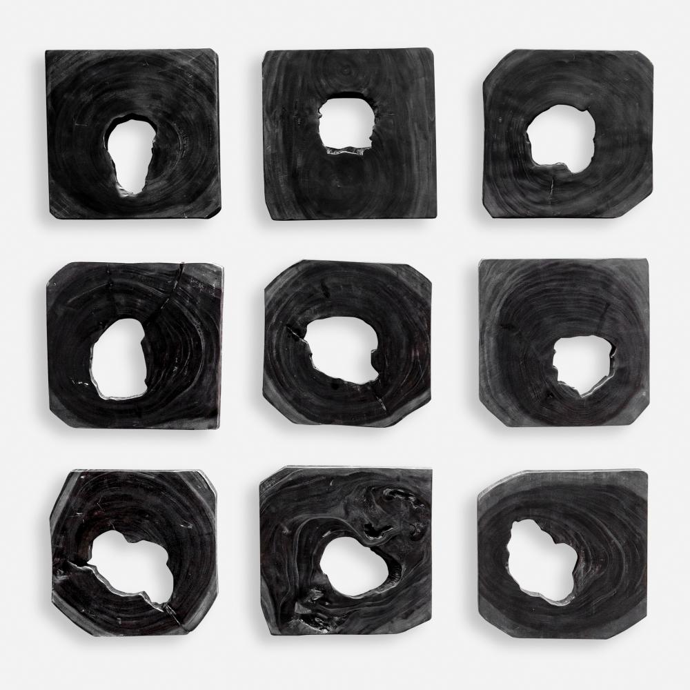 Uttermost Bahati Ebony Wood Wall Art Set/9