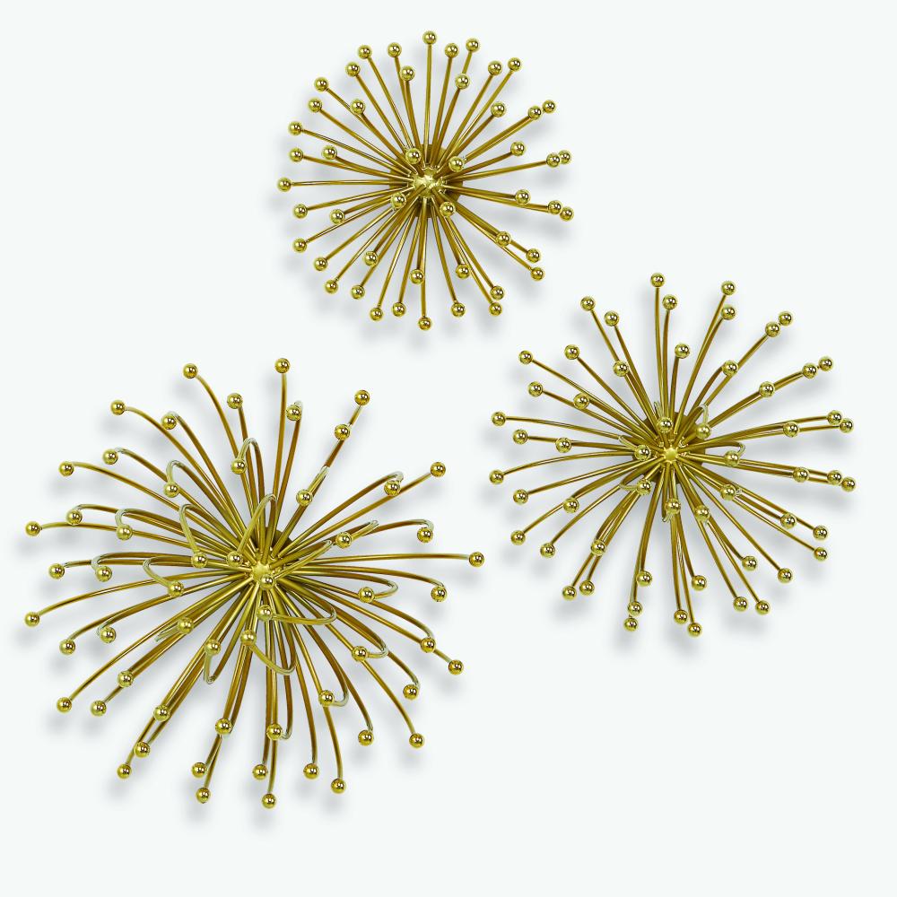 Uttermost Aga Gold Metal Wall Decor Set/3