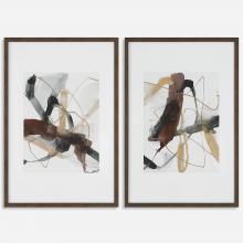 Uttermost 41440 - Uttermost Burgundy Interjection Framed Prints, S/2