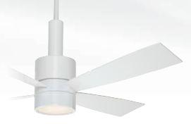 One Light Snow White Ceiling Fan