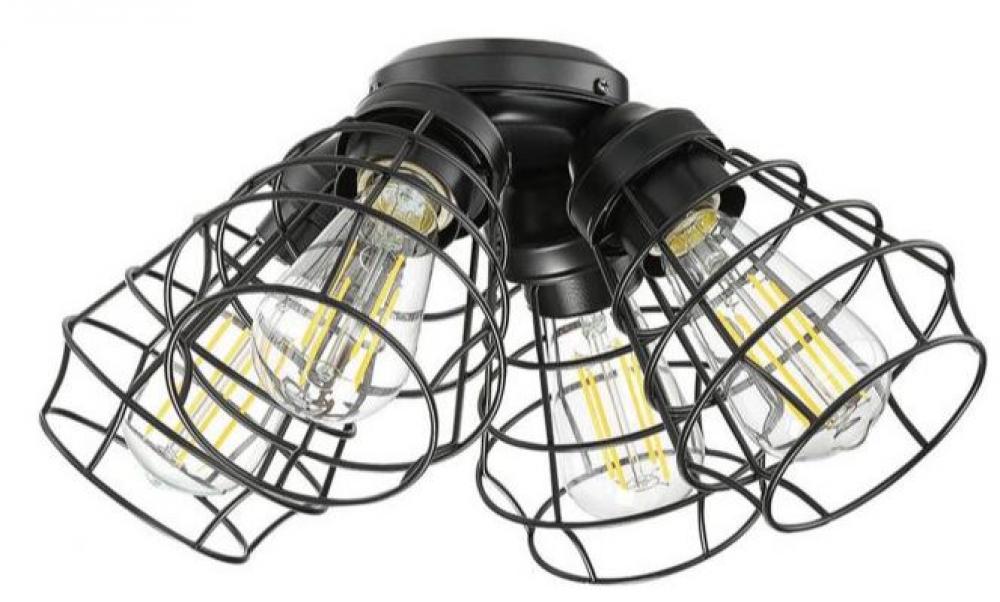 4 Light with Cage Shade w/4x4w LED