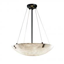 Justice Design Group CLD-9662-25-MBLK-F6 - 24" Pendant Bowl w/ Concentric Circles Finials