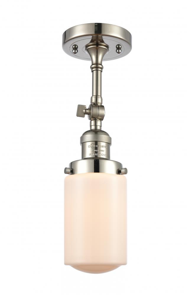 Dover - 1 Light - 5 inch - Polished Nickel - Adjustable Semi-Flush Mount