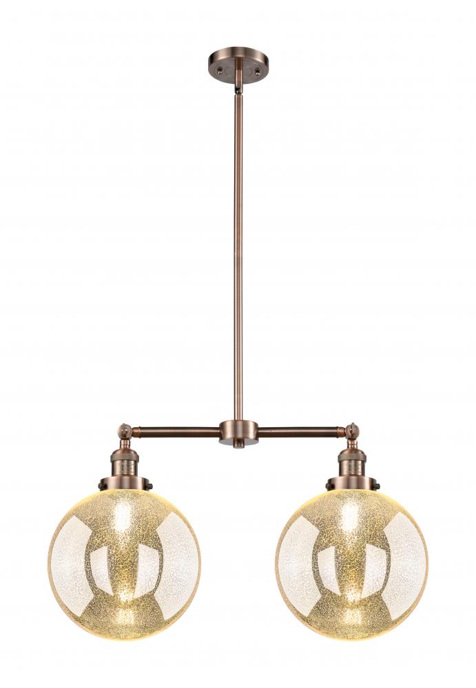 Beacon - 2 Light - 25 inch - Antique Copper - Stem Hung - Adjustable Island Light