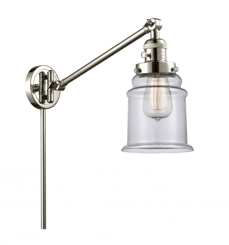 Canton - 1 Light - 8 inch - Polished Nickel -Adjustable Swing Arm