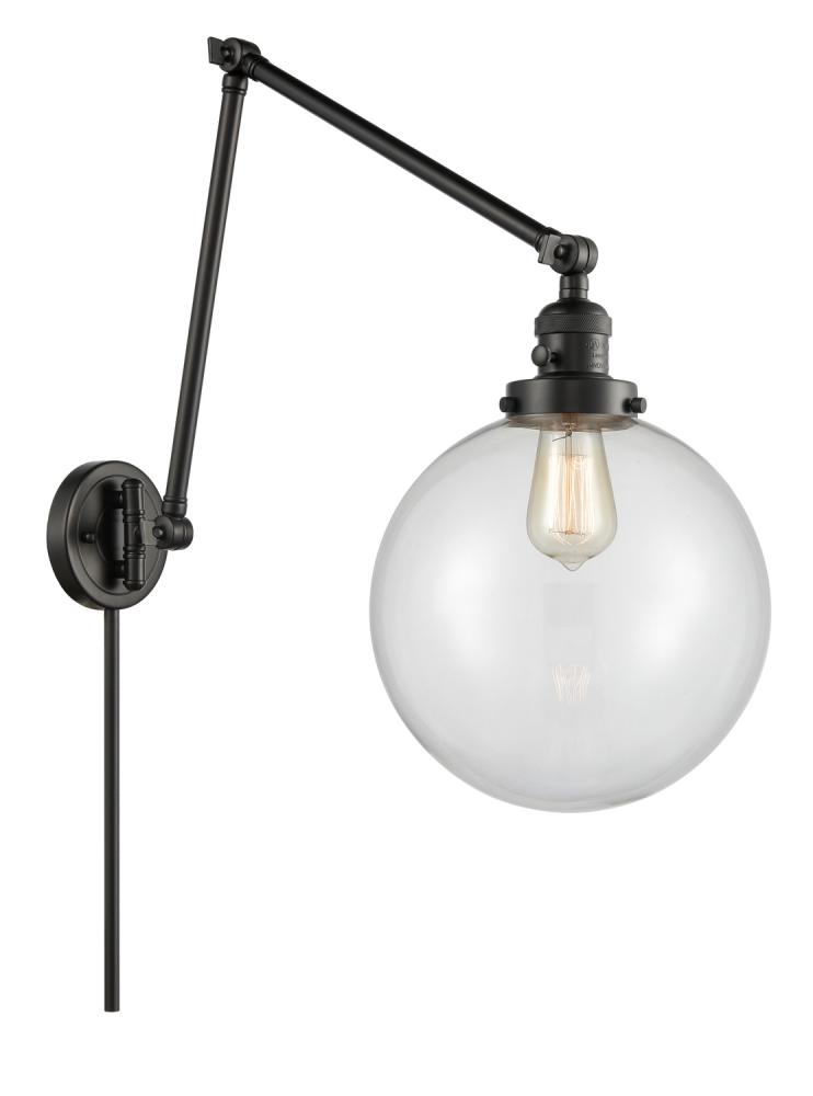 Beacon - 1 Light - 10 inch - Matte Black -Adjustable Swing Arm