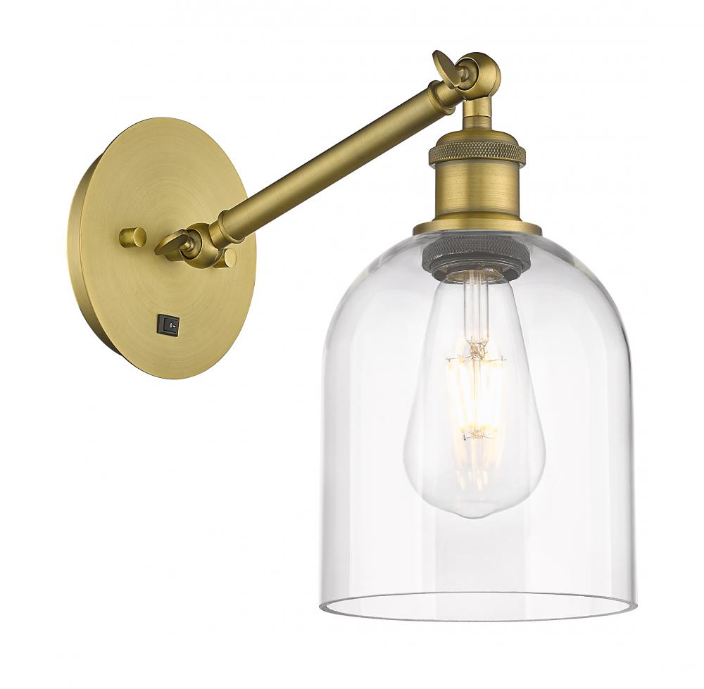 Bella - 1 Light - 6 inch - Brushed Brass - Adjustable Sconce