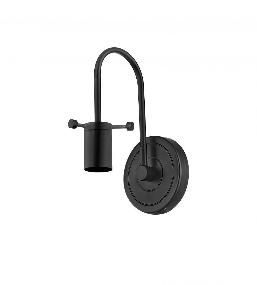 Nicole - 1 Light - Matte Black - Sconce