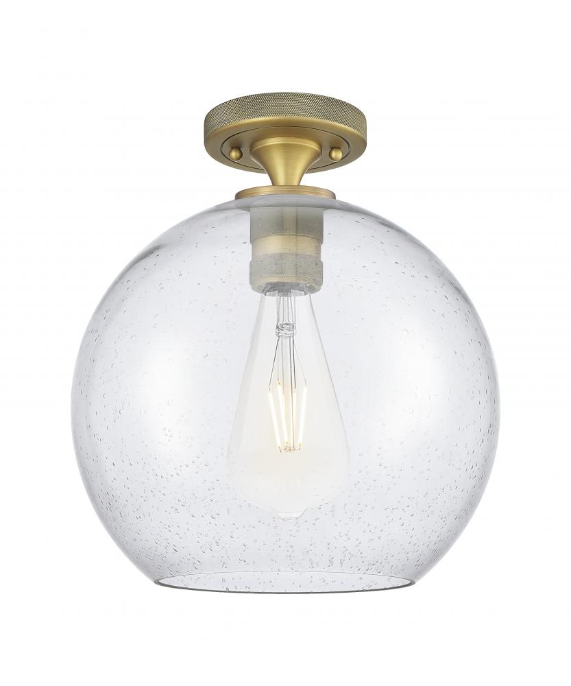 Crown Point - 1 Light - 10 inch - Brushed Brass - Flush Mount