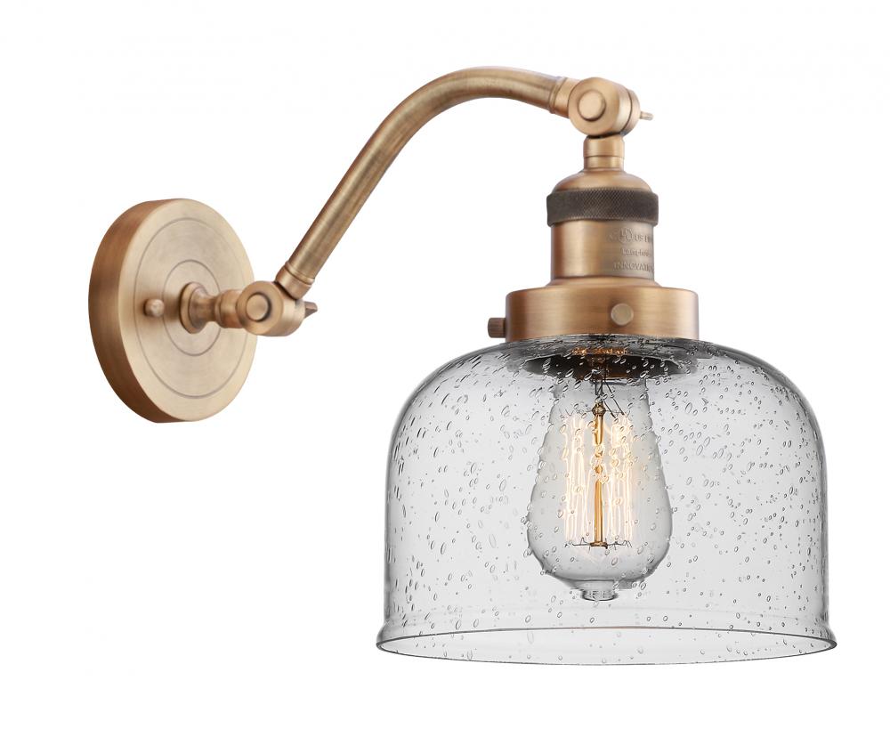 Bell - 1 Light - 8 inch - Brushed Brass - Adjustable Sconce