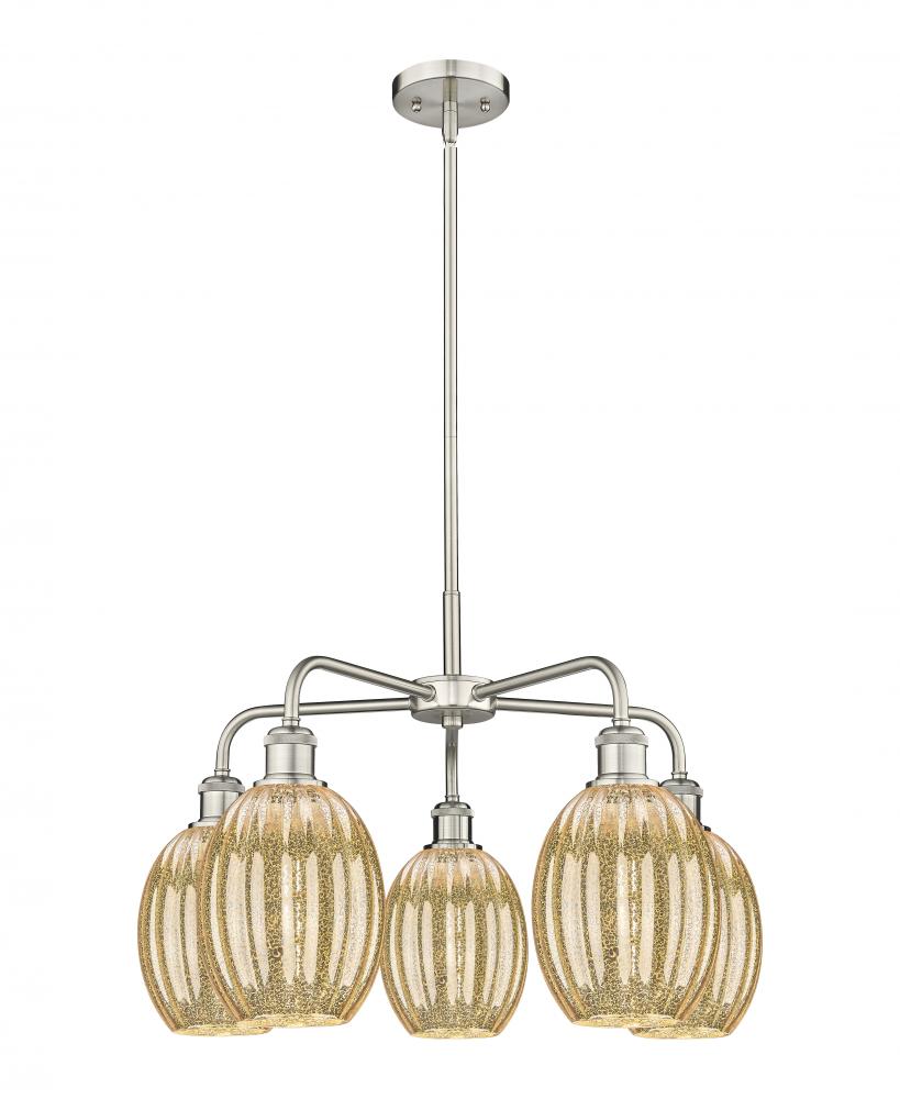 Preston Bulb - 5 Light - 25 inch - Antique Copper - Stem hung - Chandelier
