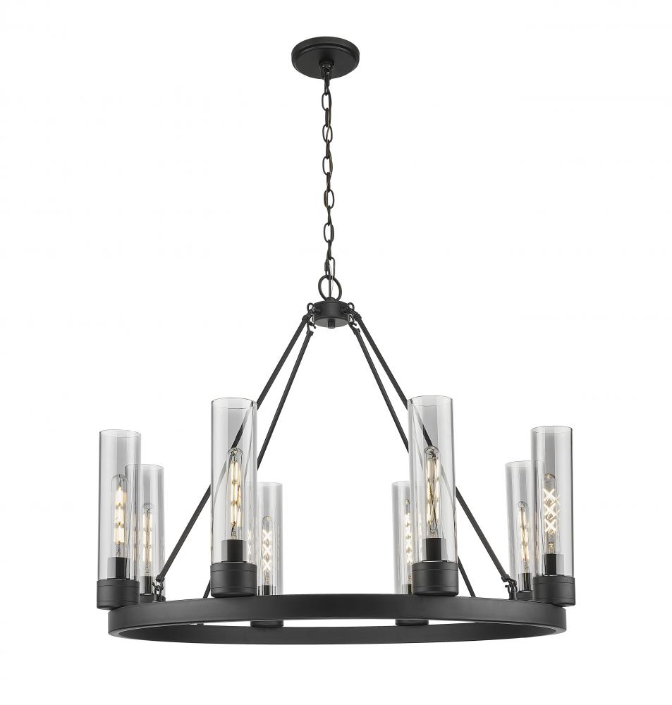 Boreas - 6 Light - 36 inch - Matte Black - Chandelier