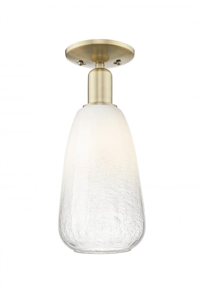 Brookhaven Almond - 1 Light - 6 inch - Antique Brass - Semi-Flush Mount