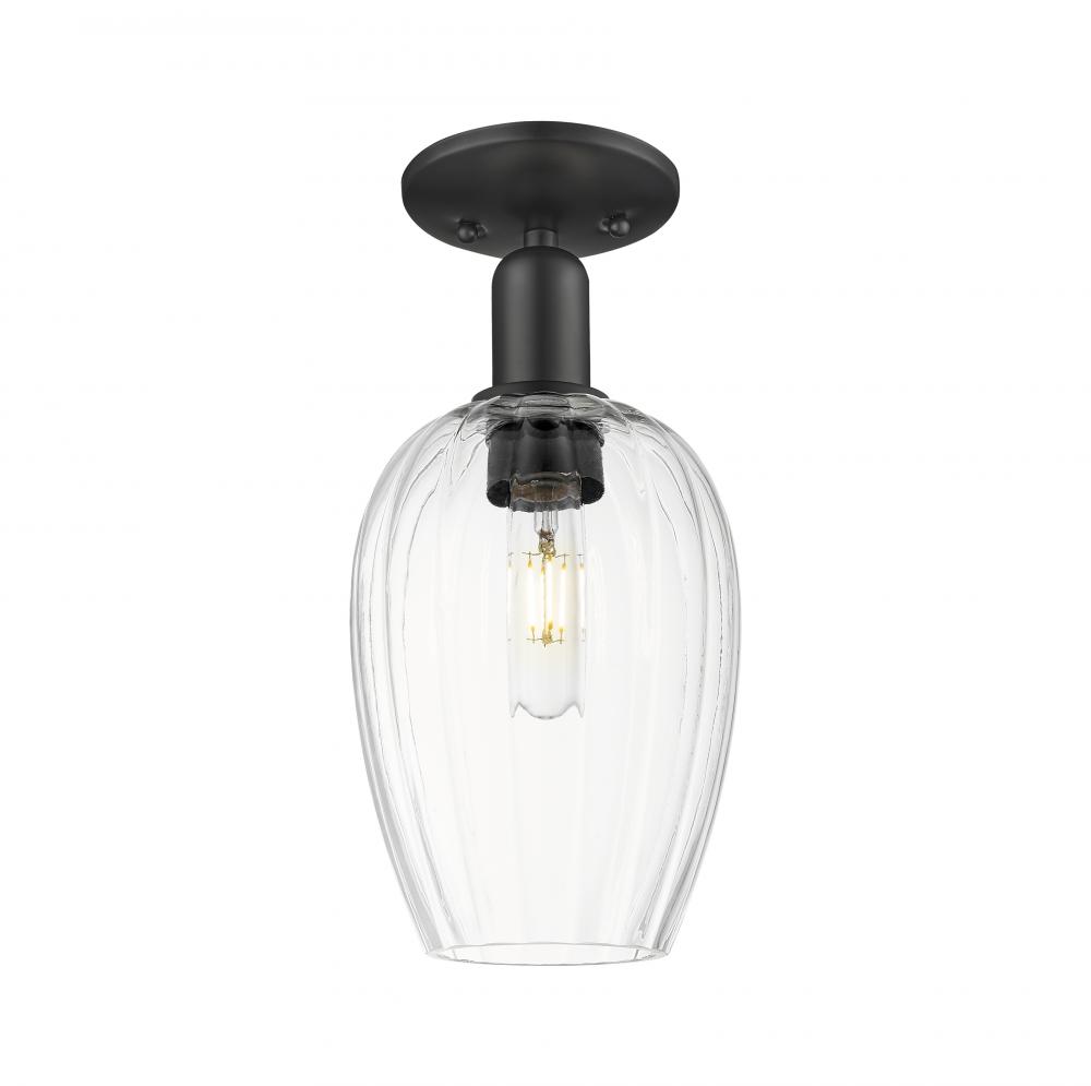 Preston - 1 Light - 6 inch - Matte Black - Semi-Flush Mount