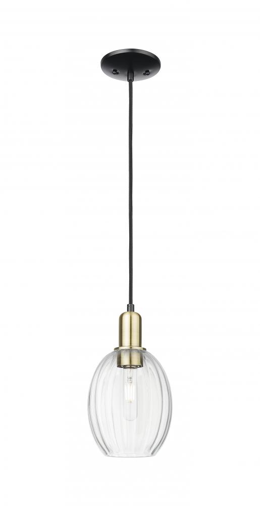 Preston - 1 Light - 6 inch - Black Antique Brass - Cord hung - Mini Pendant