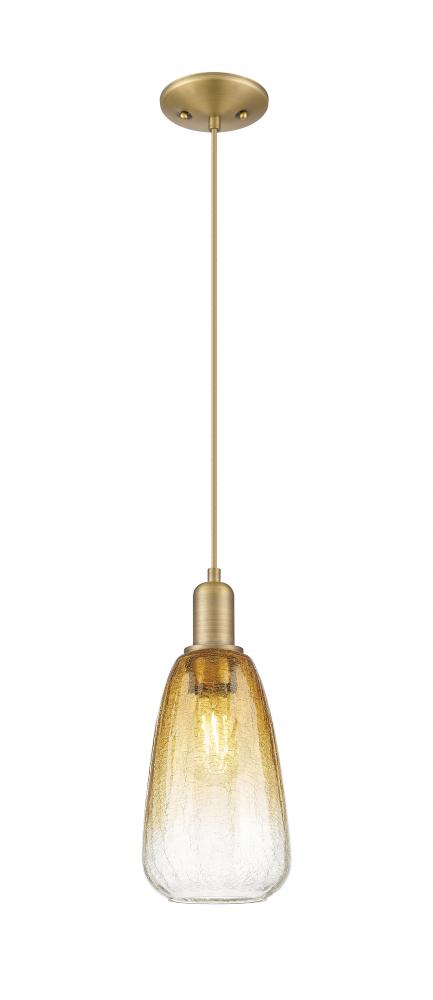 Brookhaven Almond - 1 Light - 6 inch - Polished Chrome - Cord hung - Mini Pendant
