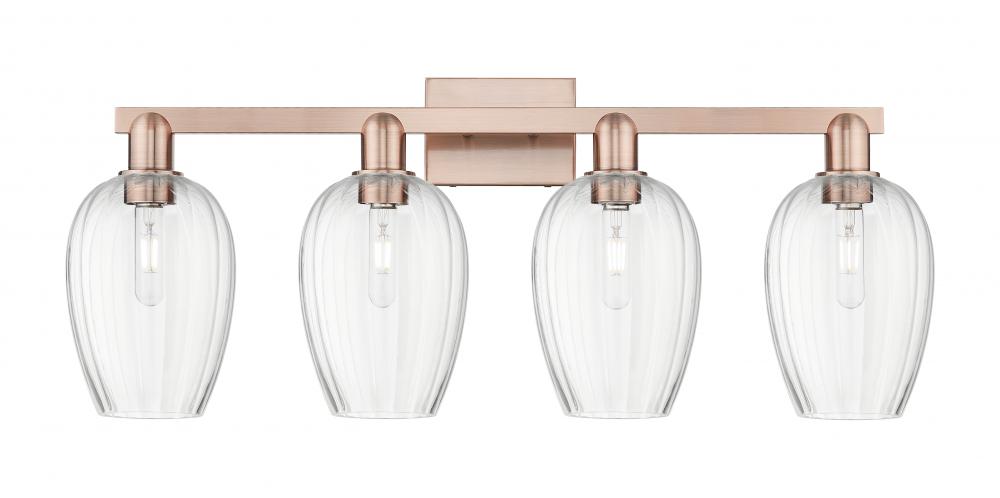 Preston - 4 Light - 36 inch - Antique Copper - Bath Vanity Light