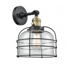 Innovations Lighting 203SW-BAB-G72-CE-LED - Bell Cage - 1 Light - 9 inch - Black Antique Brass - Adjustable Sconce