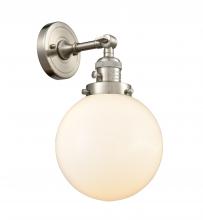 Innovations Lighting 203SW-SN-G201-8-LED - Beacon - 1 Light - 8 inch - Brushed Satin Nickel - Adjustable Sconce