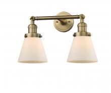 Innovations Lighting 208-BB-G61-LED - Cone - 2 Light - 16 inch - Brushed Brass - Adjustable Bath Vanity Light