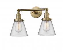 Innovations Lighting 208-BB-G62-LED - Cone - 2 Light - 16 inch - Brushed Brass - Adjustable Bath Vanity Light
