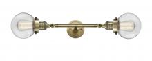Innovations Lighting 208L-AB-G202-6 - Beacon - 2 Light - 6 inch - Antique Brass - Adjustable Bath Vanity Light