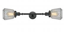 Innovations Lighting 208L-BK-G142-LED - Chatham - 2 Light - 7 inch - Matte Black - Adjustable Bath Vanity Light