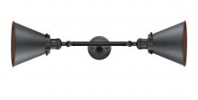 Innovations Lighting 208L-BK-M13-BK-LED - Appalachian - 2 Light - 8 inch - Matte Black - Adjustable Bath Vanity Light