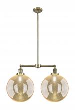 Innovations Lighting 209-AB-G208-12 - Beacon - 2 Light - 27 inch - Antique Brass - Stem Hung - Adjustable Island Light