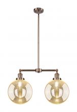 Innovations Lighting 209-AC-G208-10 - Beacon - 2 Light - 25 inch - Antique Copper - Stem Hung - Adjustable Island Light
