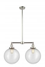 Innovations Lighting 209-PN-G204-12 - Beacon - 2 Light - 27 inch - Polished Nickel - Stem Hung - Adjustable Island Light
