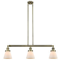 Innovations Lighting 213-AB-G61-LED - Cone - 3 Light - 39 inch - Antique Brass - Stem Hung - Adjustable Island Light