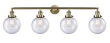 Innovations Lighting 215-AB-G204-8 - Beacon - 4 Light - 44 inch - Antique Brass - Adjustable Bath Vanity Light