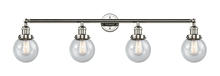 Innovations Lighting 215-PN-G204-6 - Beacon - 4 Light - 42 inch - Polished Nickel - Adjustable Bath Vanity Light