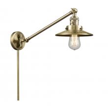 Innovations Lighting 237-AB-M4-AB-LED - Railroad - 1 Light - 8 inch - Antique Brass -Adjustable Swing Arm