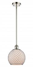 Innovations Lighting 516-1S-PN-G121-8CBK-LED - Farmhouse Chicken Wire - 1 Light - 8 inch - Polished Nickel - Mini Pendant
