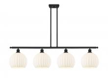 Innovations Lighting 516-4I-BK-G1217-10WV - White Venetian - 4 Light - 48 inch - Matte Black - Stem Hung - Island Light