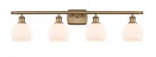 Innovations Lighting 516-4W-BB-G121-6 - Athens - 4 Light - 36 inch - Brushed Brass - Bath Vanity Light