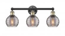 Innovations Lighting 616-3W-BAB-G1213-6SM - Athens Deco Swirl - 3 Light - 24 inch - Black Antique Brass - Bath Vanity Light
