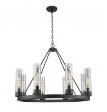 Innovations Lighting 617-8CR-BK-G617-11SM - Boreas - 6 Light - 36 inch - Matte Black - Chandelier