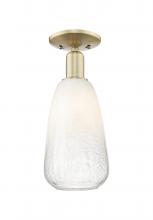 Innovations Lighting 716-1C-AB-G480-6OP - Brookhaven Almond - 1 Light - 6 inch - Antique Brass - Semi-Flush Mount