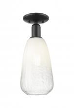 Innovations Lighting 716-1C-BK-G480-6OP - Brookhaven Almond - 1 Light - 6 inch - Matte Black - Semi-Flush Mount