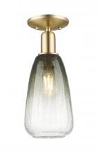 Innovations Lighting 716-1C-CB-G480-6SL - Brookhaven Almond - 1 Light - 6 inch - Champagne Bronze - Semi-Flush Mount